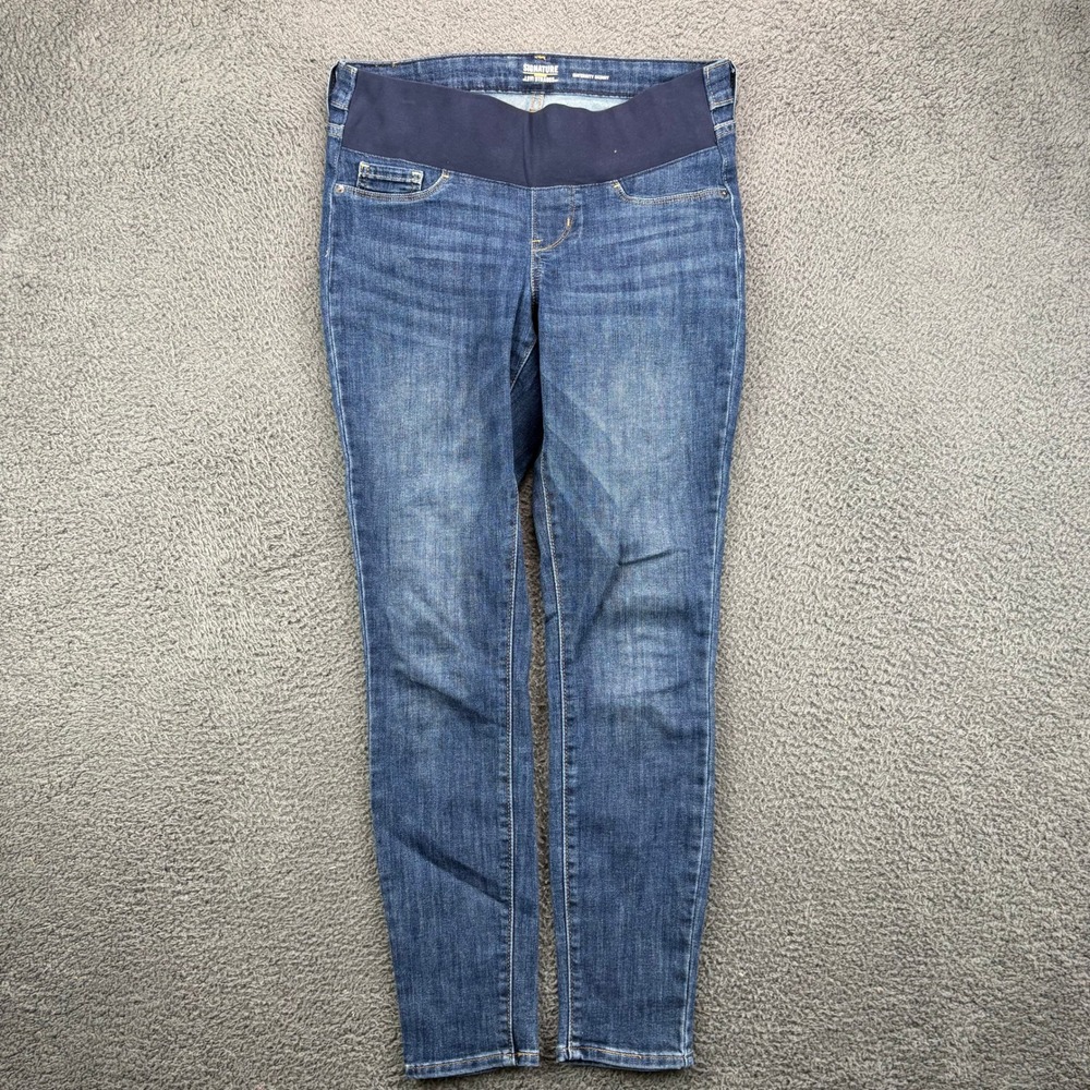 Signature by Levi‎ Strauss Gold Maternity Skinny Jeans Blue Size Small